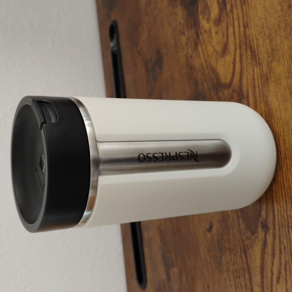 White and Black Insulated Travel Mug